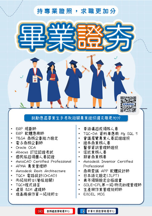 畢業證夯-持專業證照，求職更加分圖片
